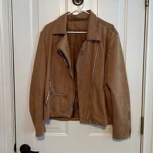 Brushed moto jacket